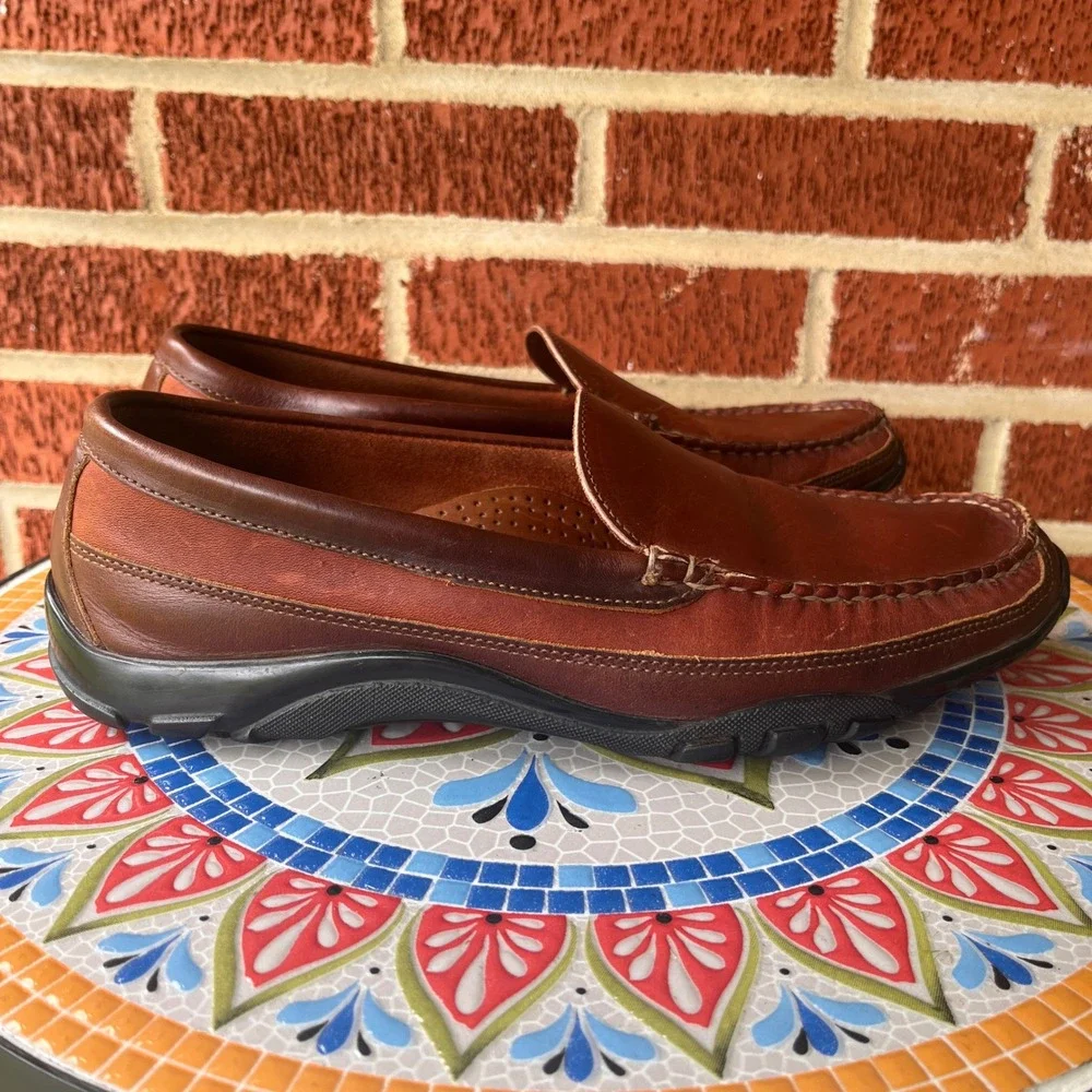 Allen Edmonds Boulder Venetian Men's US 9 E Wide Driving Loafers Brown Leather